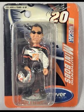 Tony Stewart #20 NASCAR Authentic Mini Bobblehead - Black, Orange, White